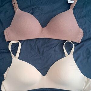 Victoria's Secret Brown and Cream Bra Set